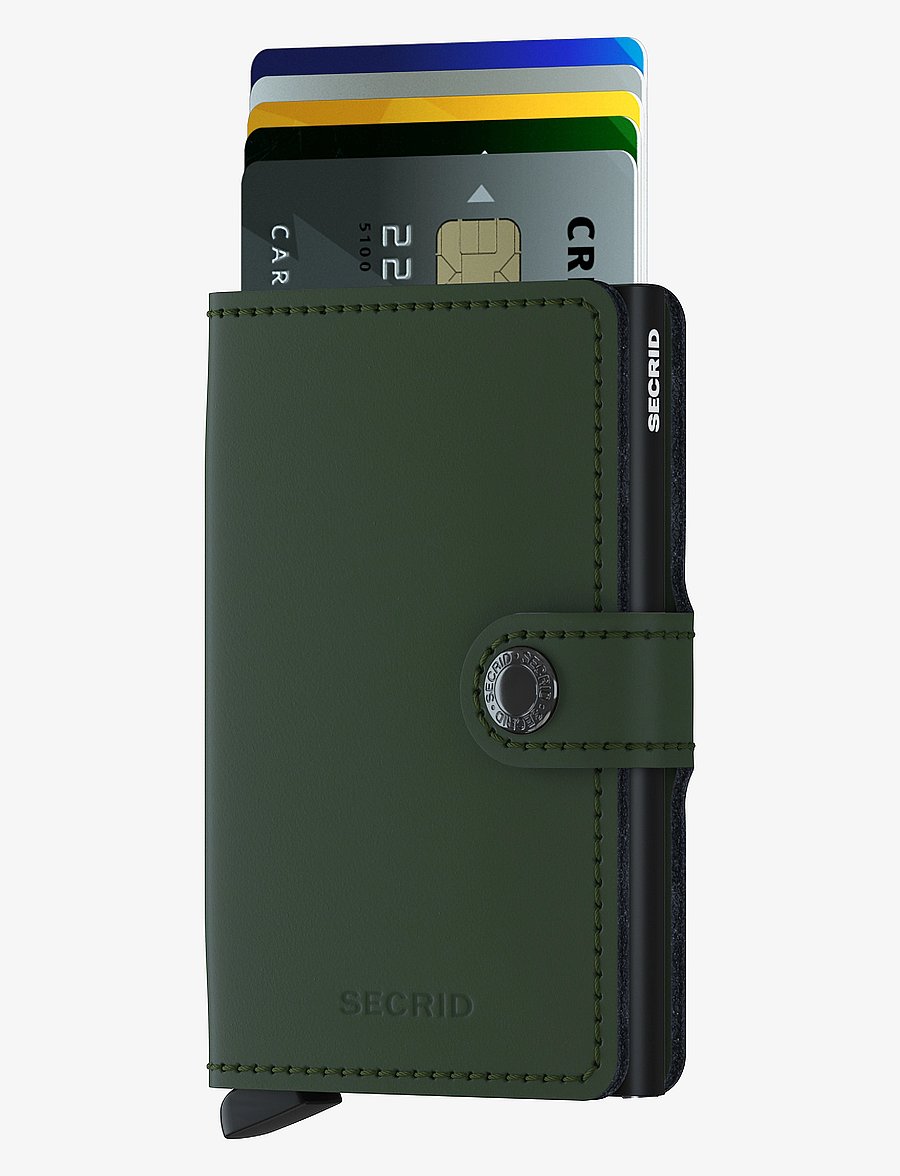 Secrid - Miniwallet - korthållare - matte green-black - 1