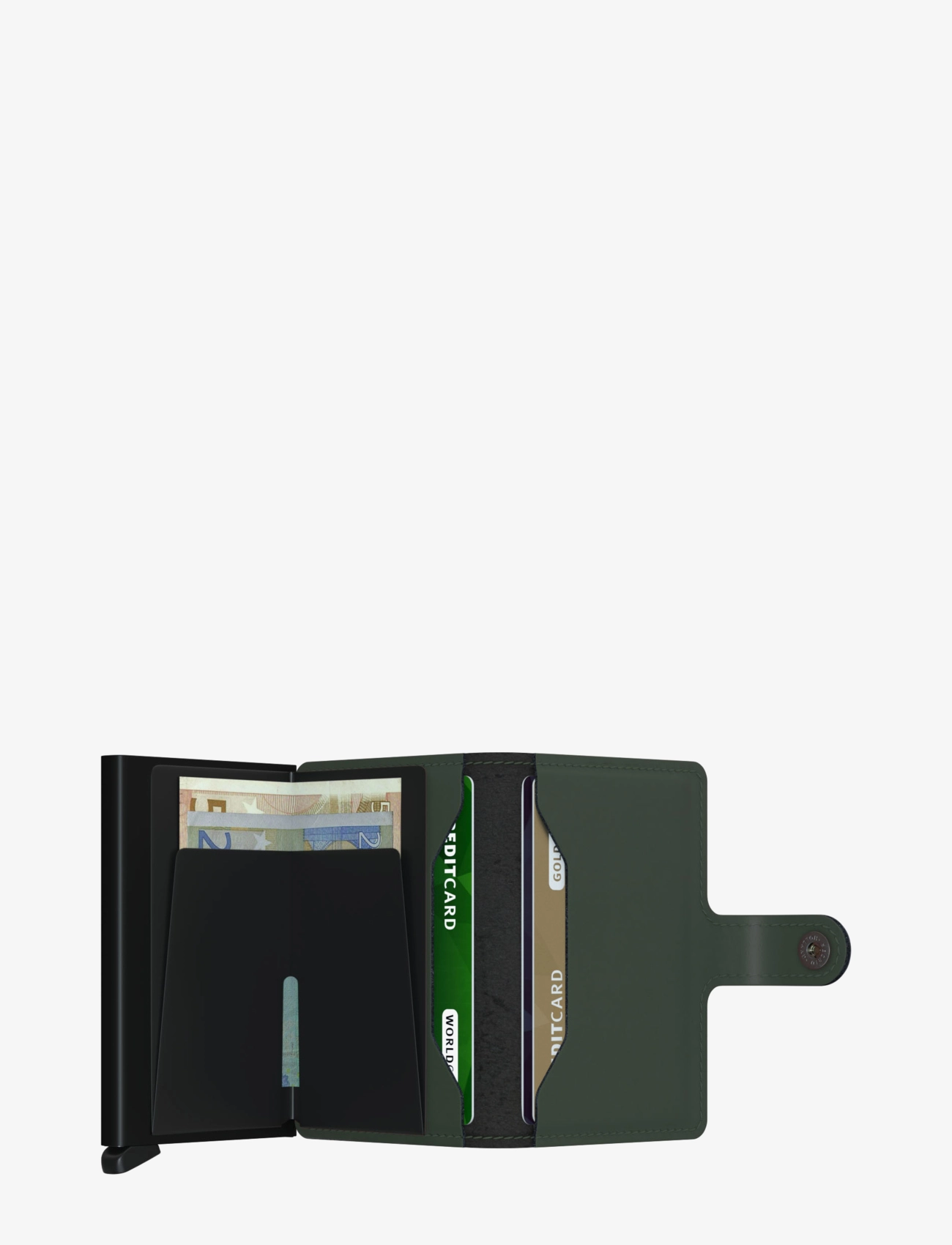 Secrid - Miniwallet - korthållare - matte green-black - 2