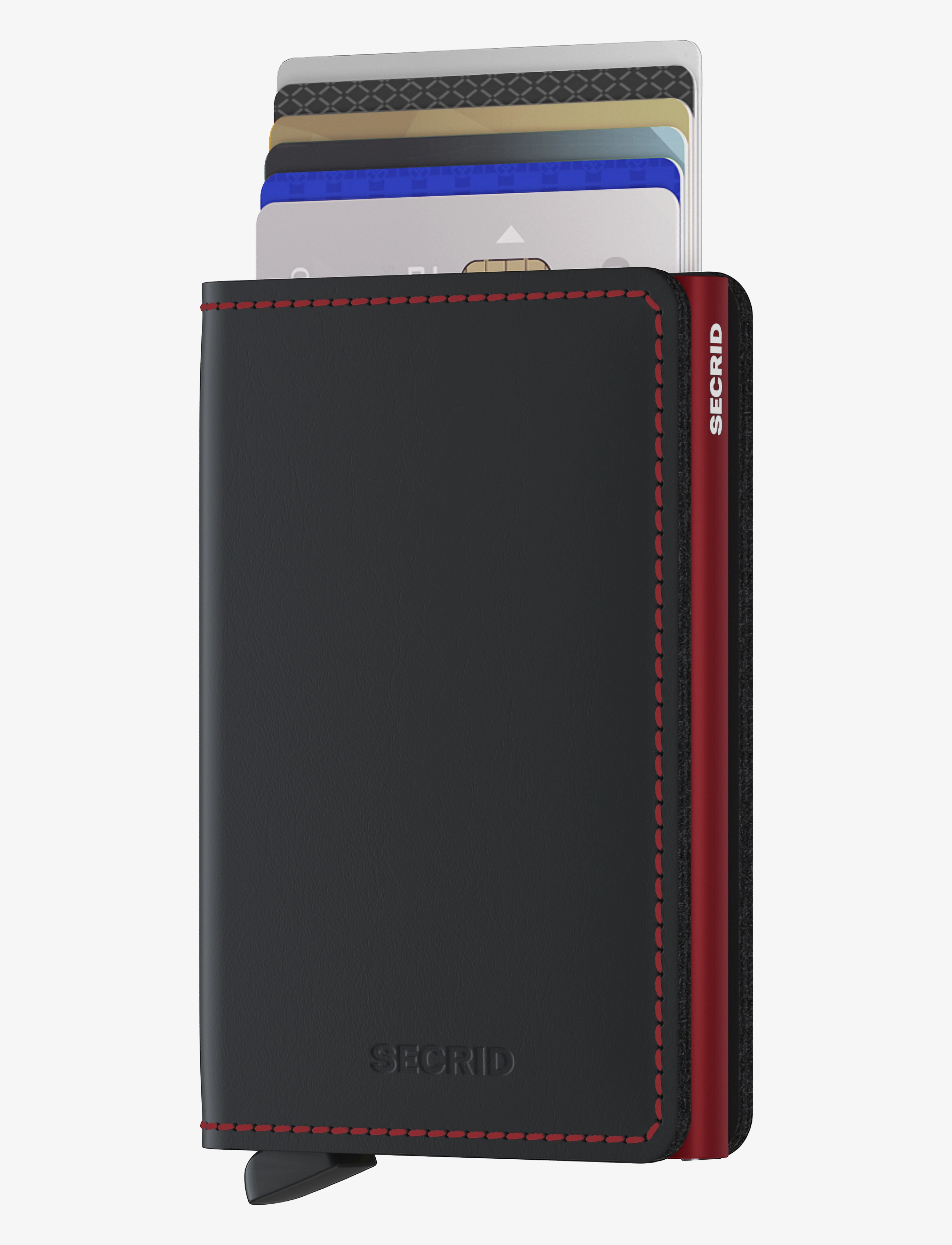 Secrid - Slimwallet - plånböcker - matte black & red - 1