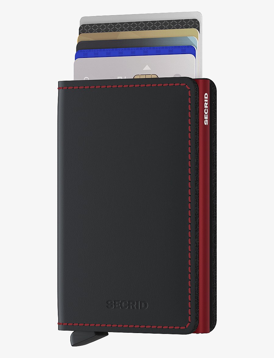 Secrid - Slimwallet - plånböcker - matte black & red - 1