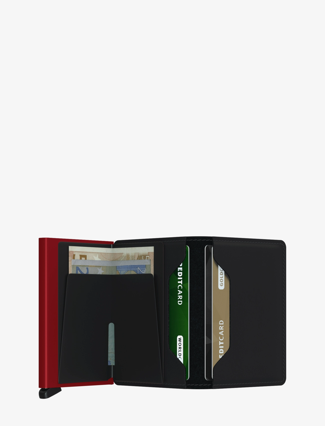 Secrid - Slimwallet - plånböcker - matte black & red - 2