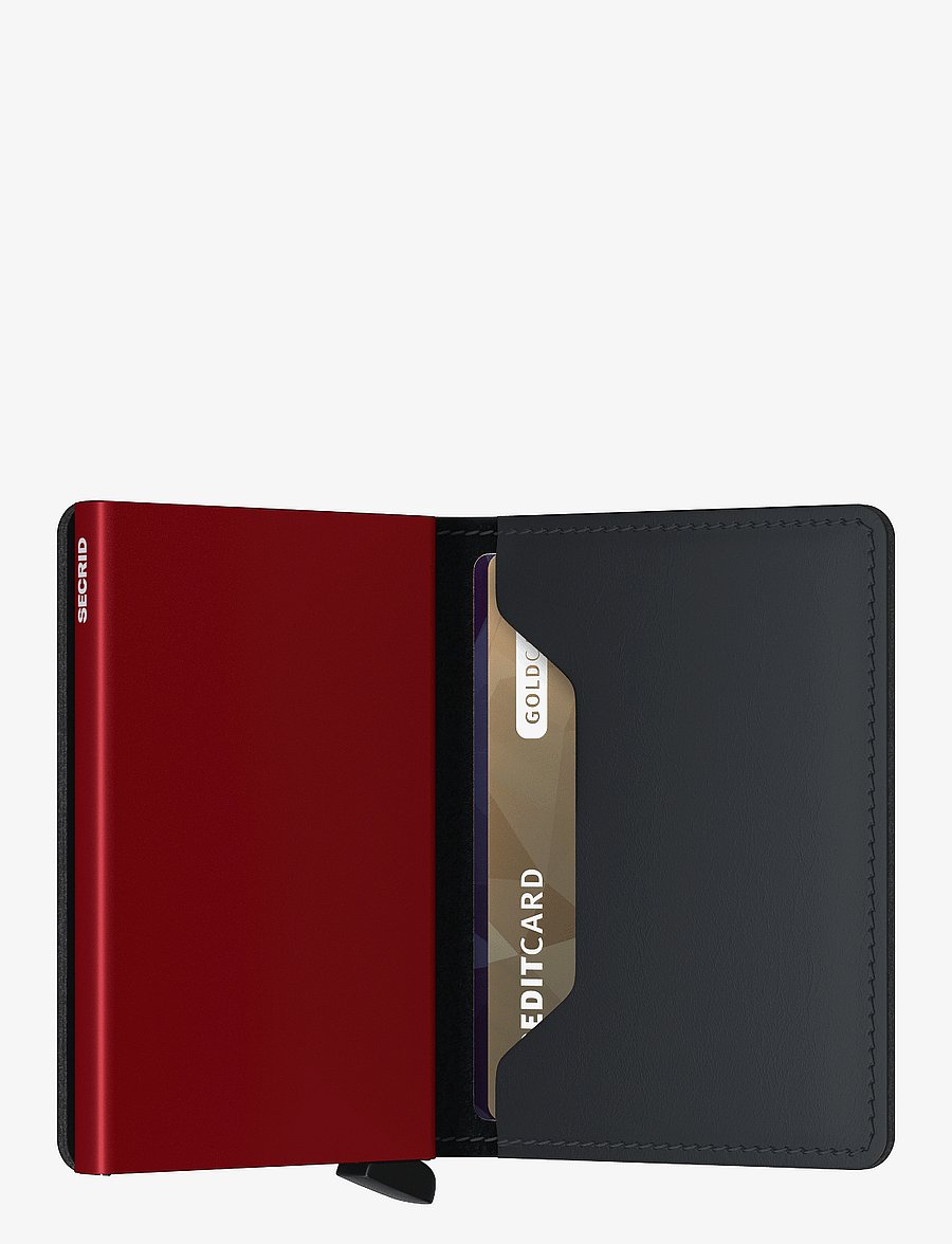 Secrid - Slimwallet - plånböcker - matte black & red - 3
