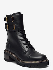 See by Chloé - MALLORY ANKLE BOOT - geschnürte stiefel - texan black - 0