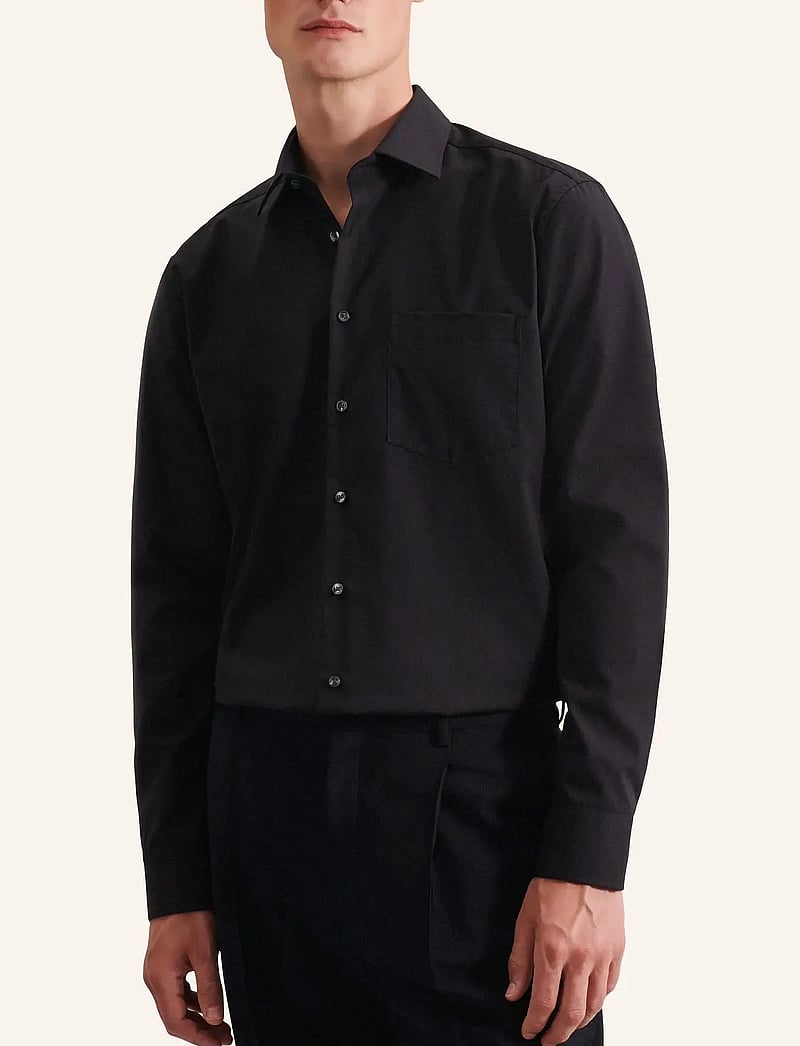 Seidensticker - Business Kent 108 1/1 - kostymskjortor - black - 0