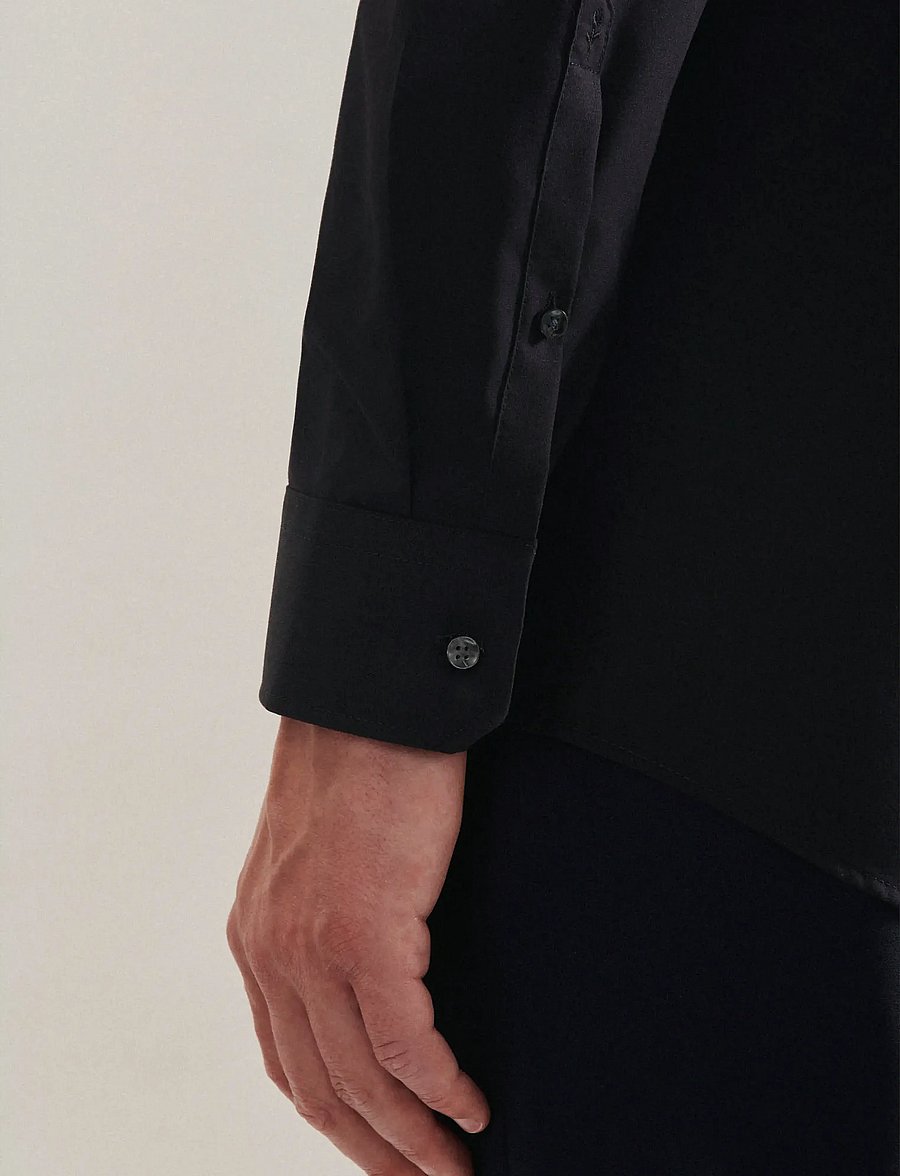 Seidensticker - Business shirt Regular - formal shirts - black - 5