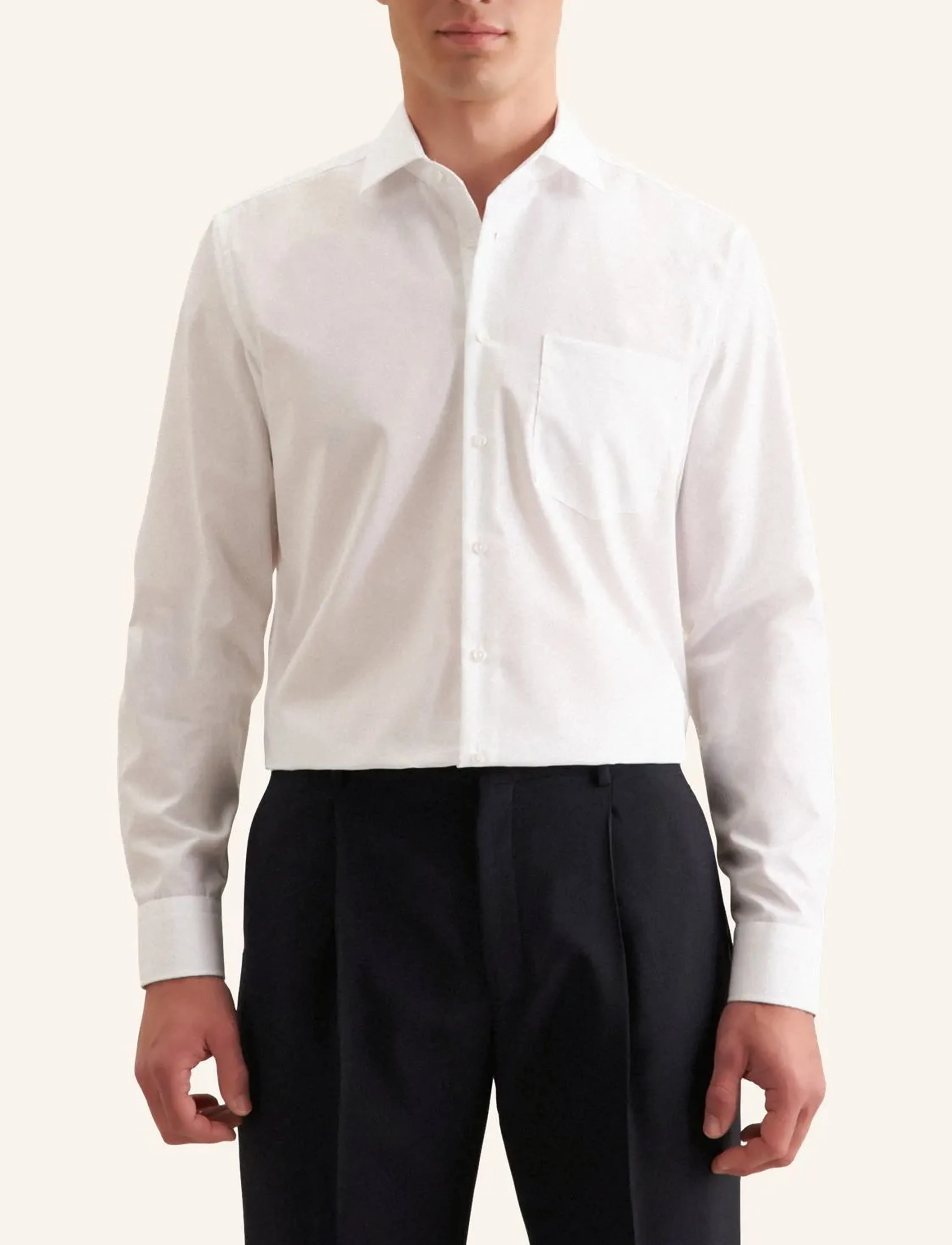 Seidensticker Business Shirt Regular, 39, White, Skjorter > Business Shirts, Herre