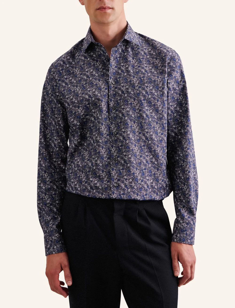 Seidensticker - Business Kent - kuviolliset paidat - grey - 0