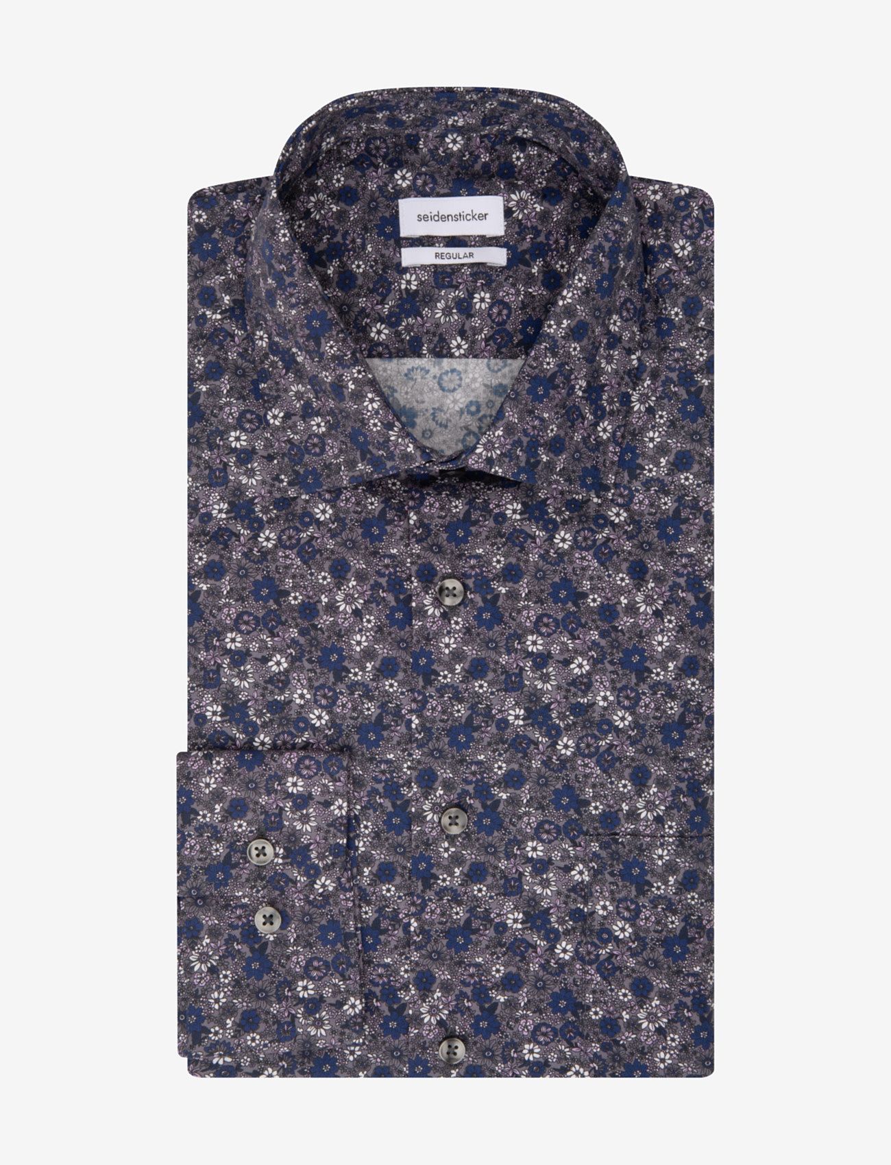 Seidensticker - CITYHEMDEN 1/1 ARM - mönstrade skjortor - grey - 3