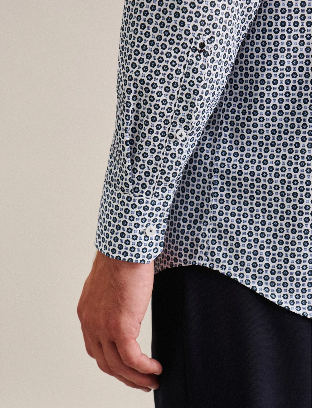 Seidensticker - Business Kent - mönstrade skjortor - green - 4