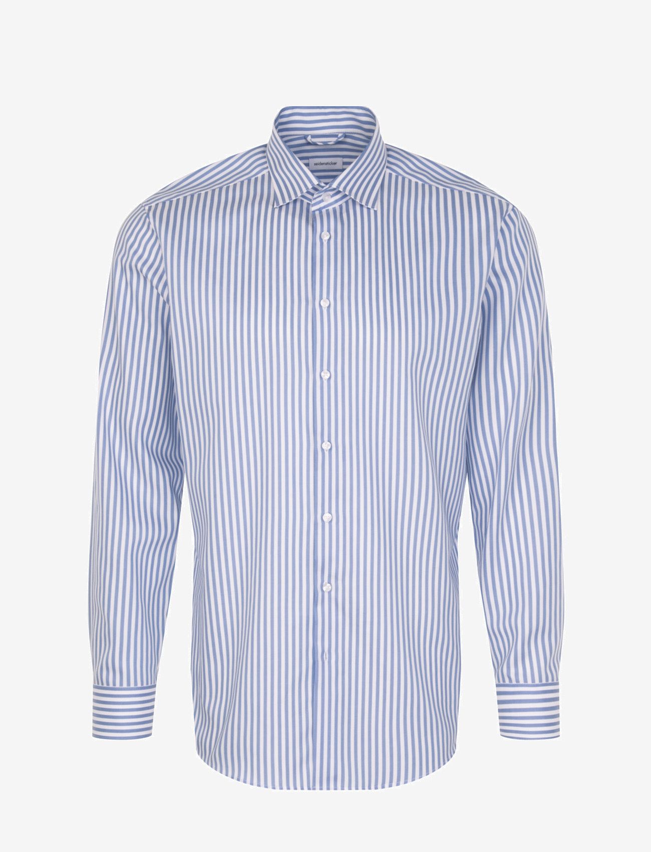 Seidensticker - CITYHEMDEN 1/1 ARM - randiga skjortor - mid blue - 1