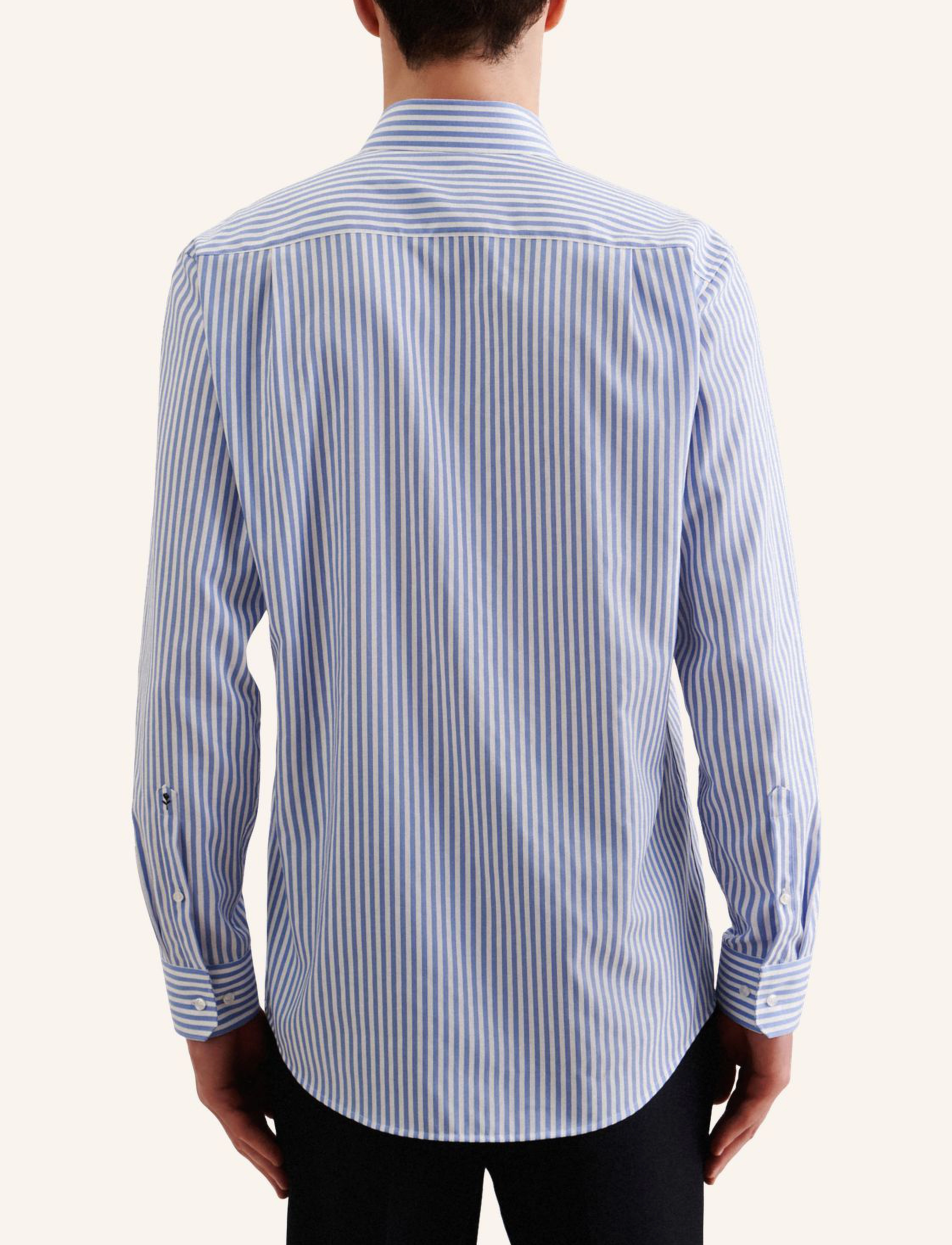 Seidensticker - Business shirt Regular - triibulised särgid - mid blue - 4