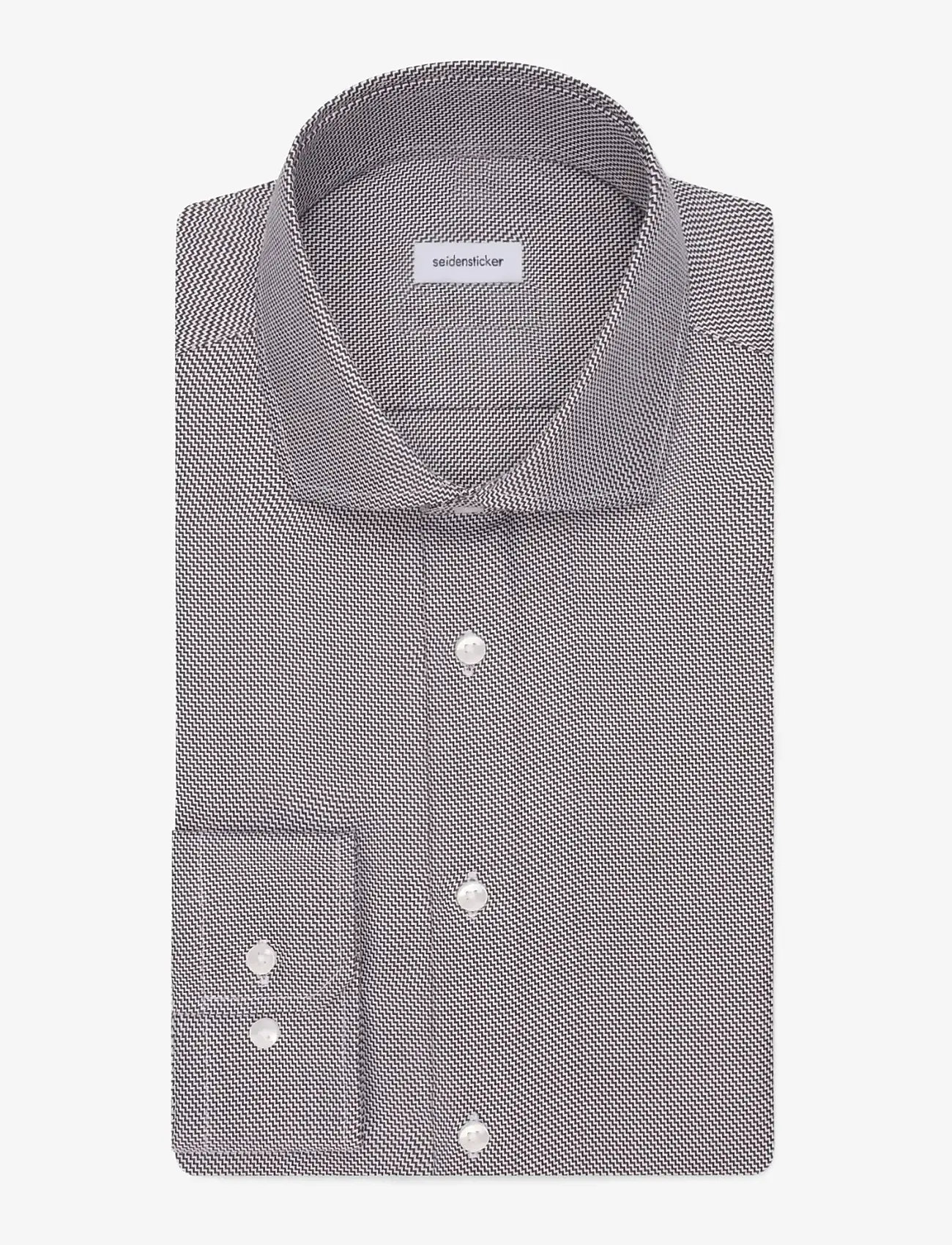 Seidensticker - CITYHEMDEN 1/1 ARM - formal shirts - dark brown - 1