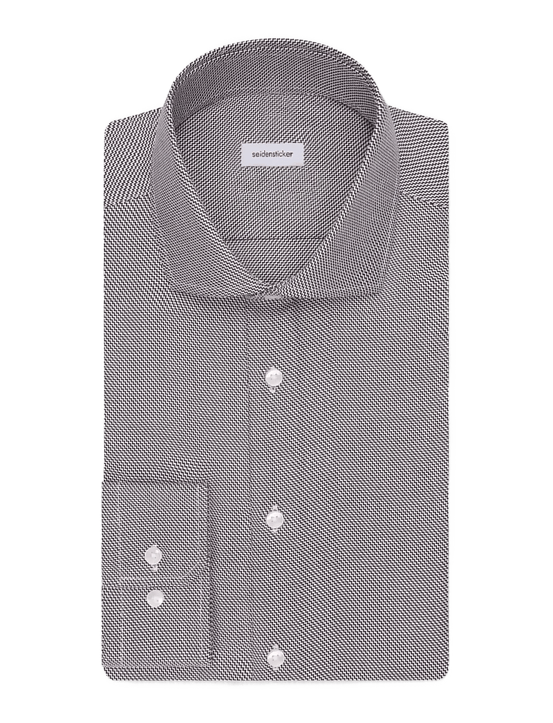Seidensticker - CITYHEMDEN 1/1 ARM - formal shirts - dark brown - 1