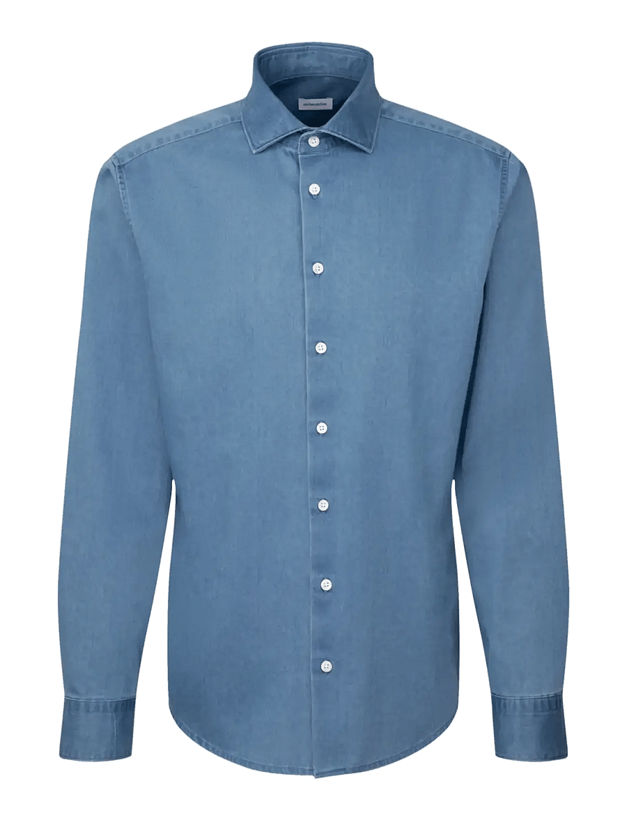 Seidensticker - Casual Shirt Regular - džinsiniai marškiniai - blue - 1