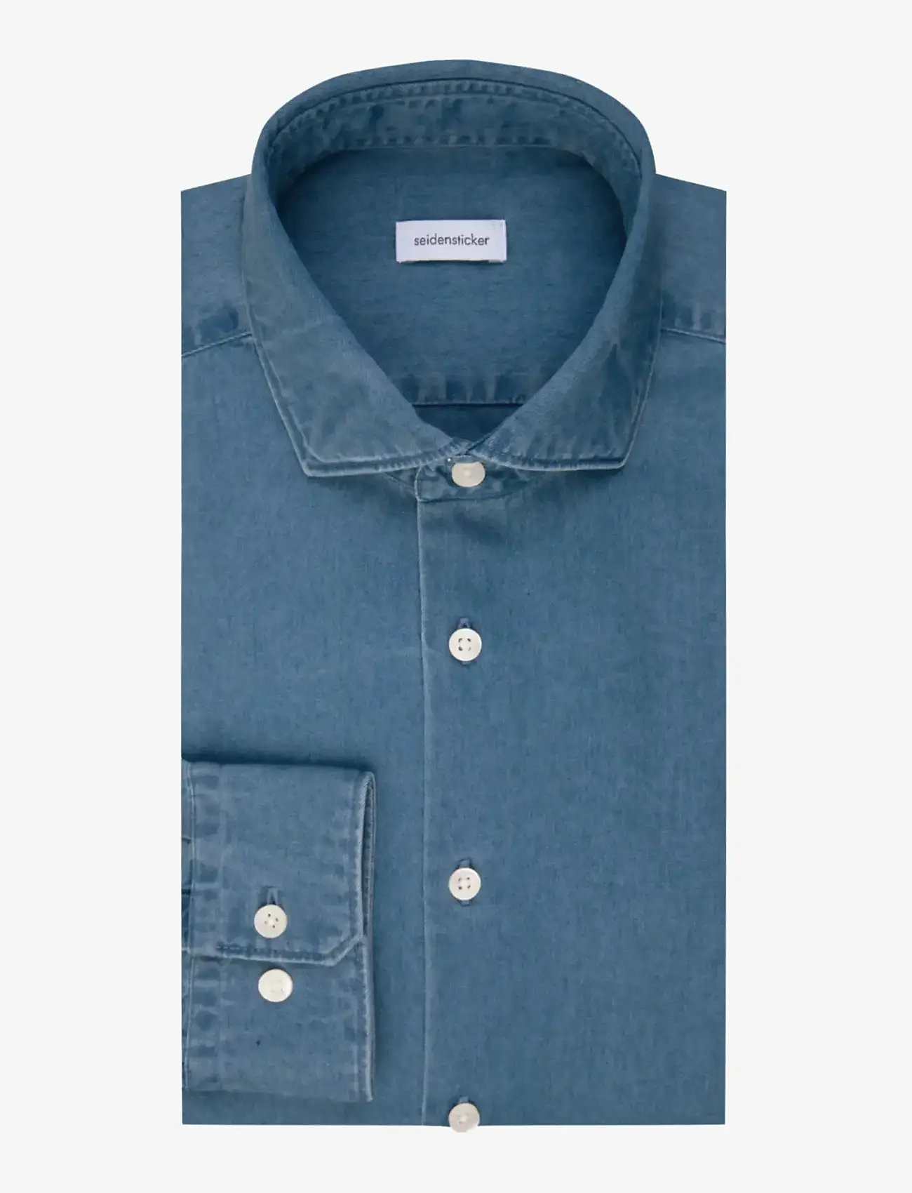 Seidensticker - Denim shirt Regular - jeansskjortor - blue - 2