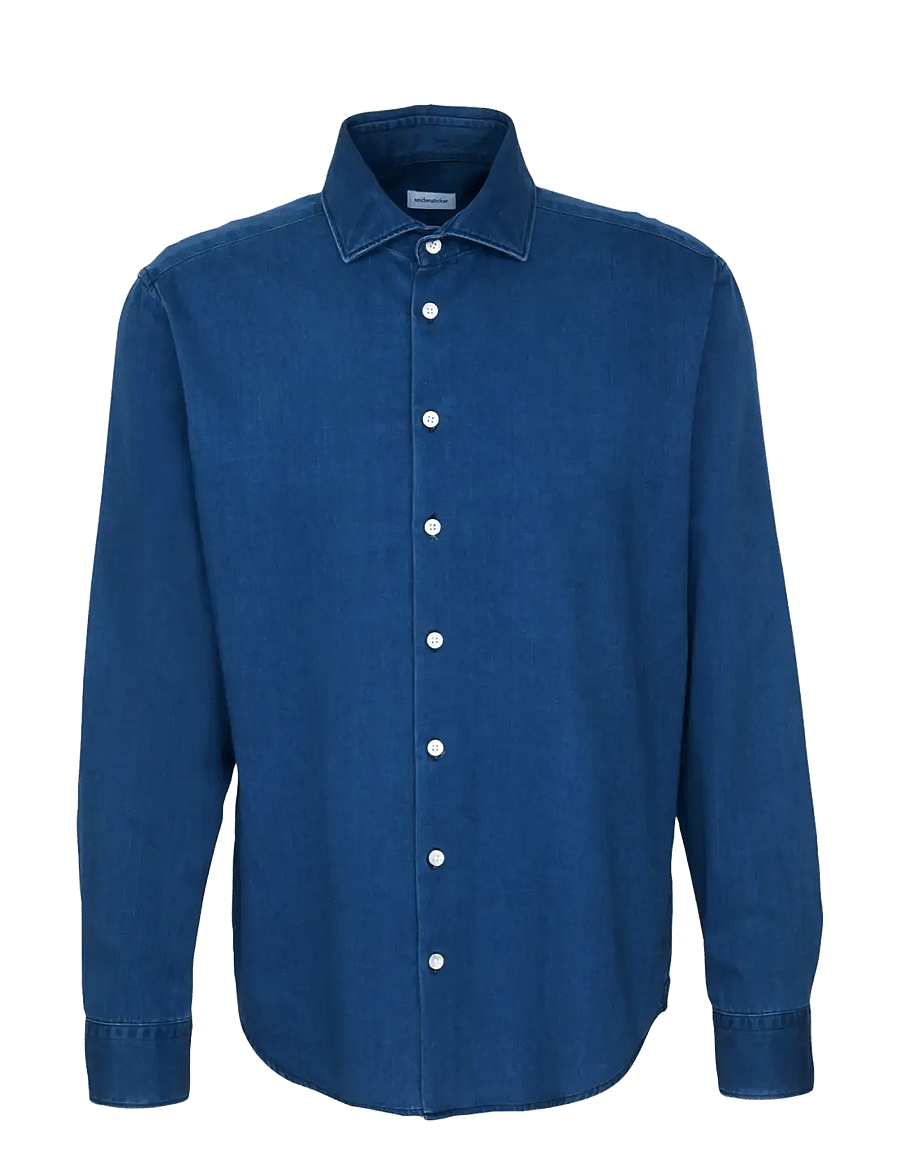 Seidensticker - Denim shirt Regular - denim shirts - dark blue - 1
