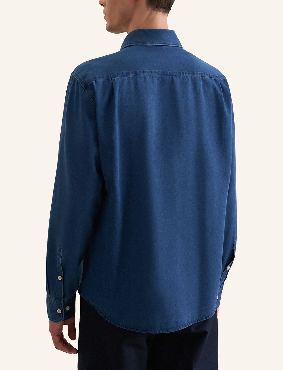 Seidensticker - Denim shirt Regular - denim shirts - dark blue - 3
