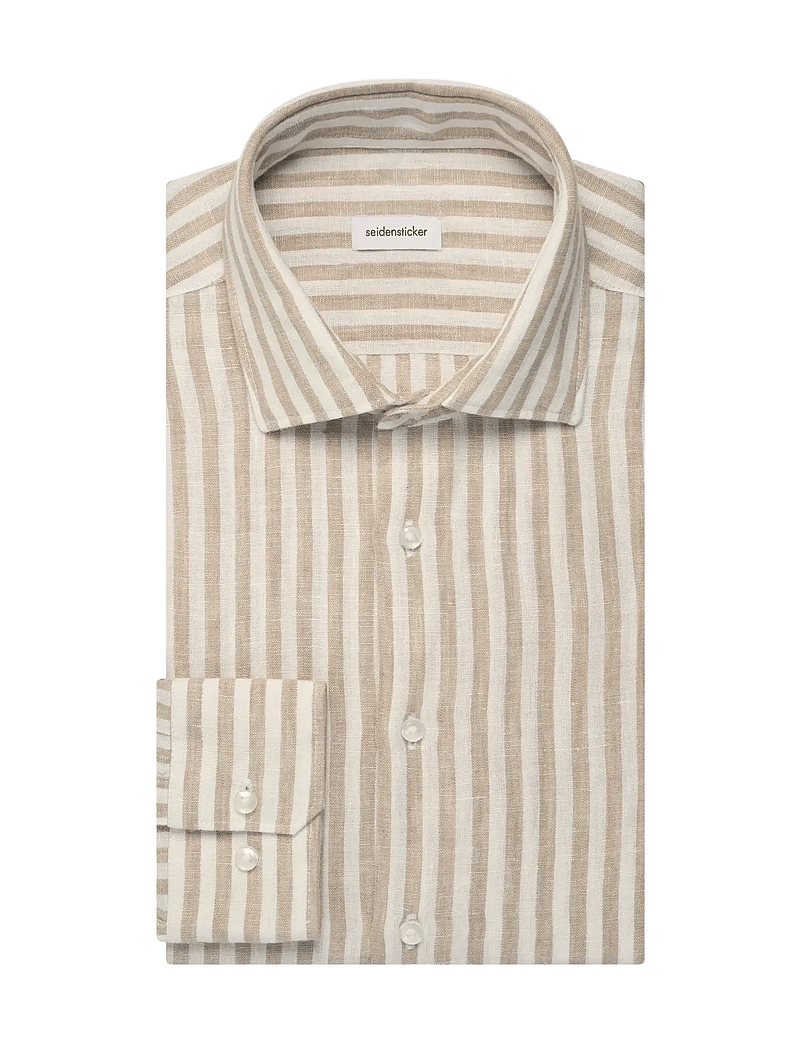 Seidensticker - CITYHEMDEN 1/1 ARM - linen shirts - sand - 3