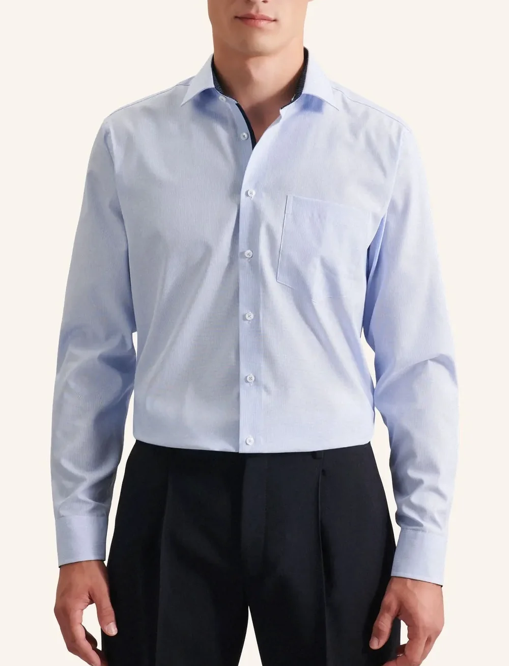 Seidensticker - Business Kent Patch13 - kostymskjortor - light blue - 4