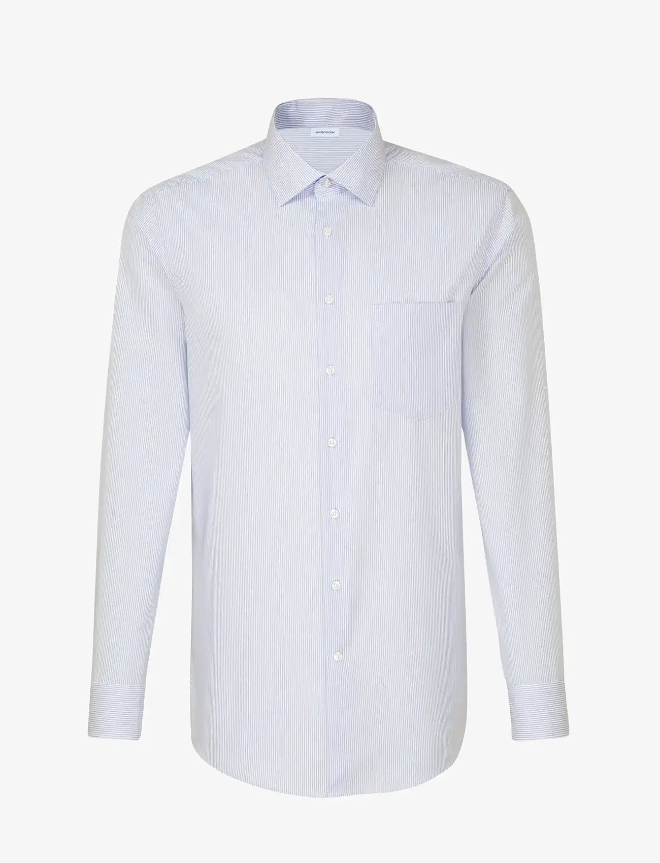Seidensticker - Business Kent 108 1/1 - randiga skjortor - light blue - 1