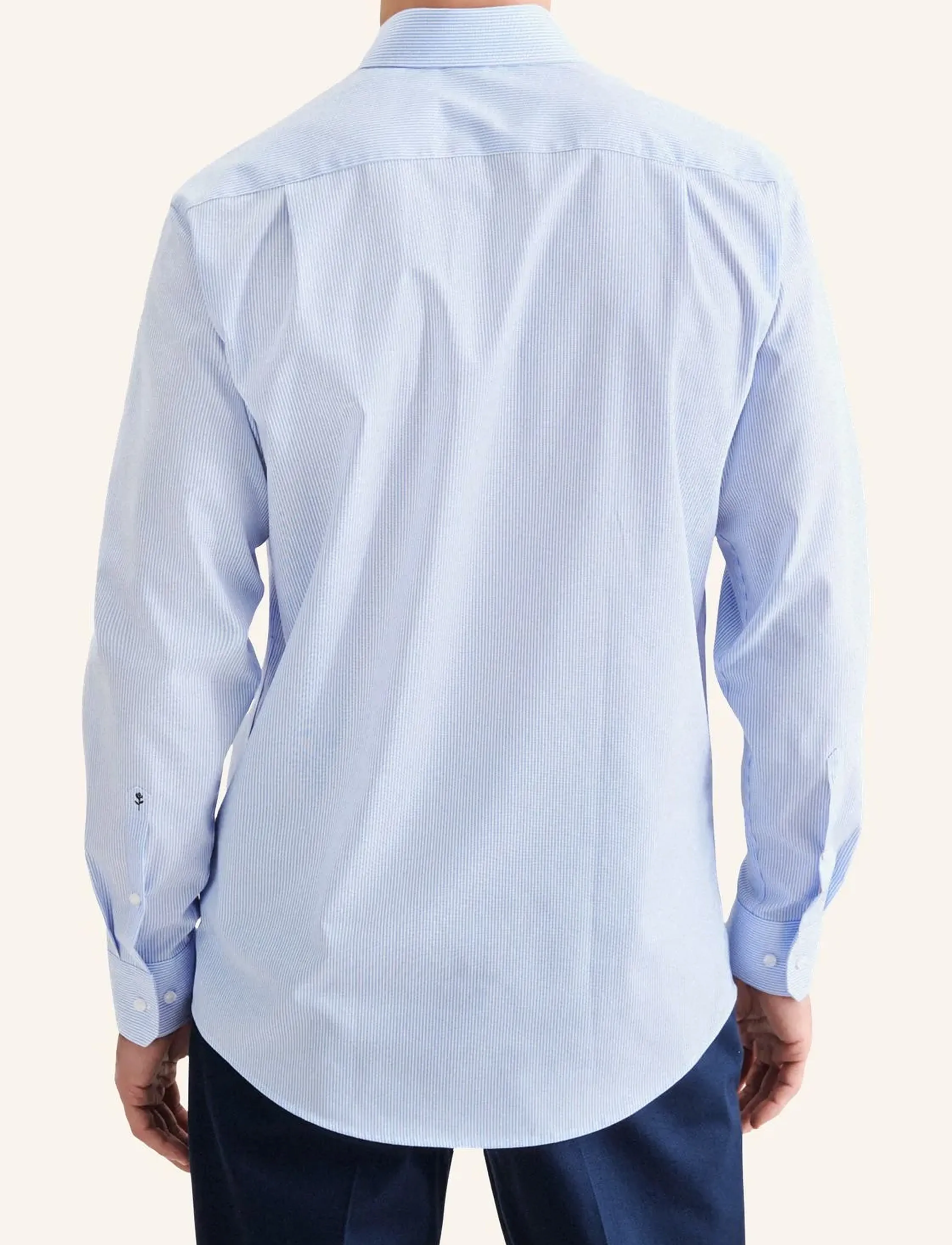 Seidensticker - Business shirt Regular - striped shirts - light blue - 3