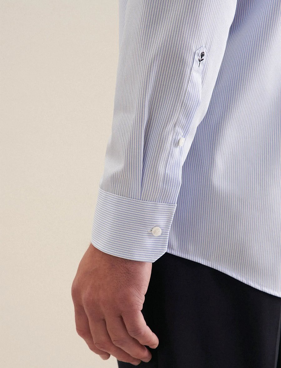 Seidensticker - Business shirt Regular - gestreifte hemden - light blue - 4