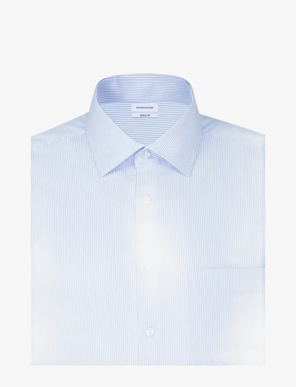 Seidensticker - Business Kent 108 1/1 - striped shirts - light blue - 3