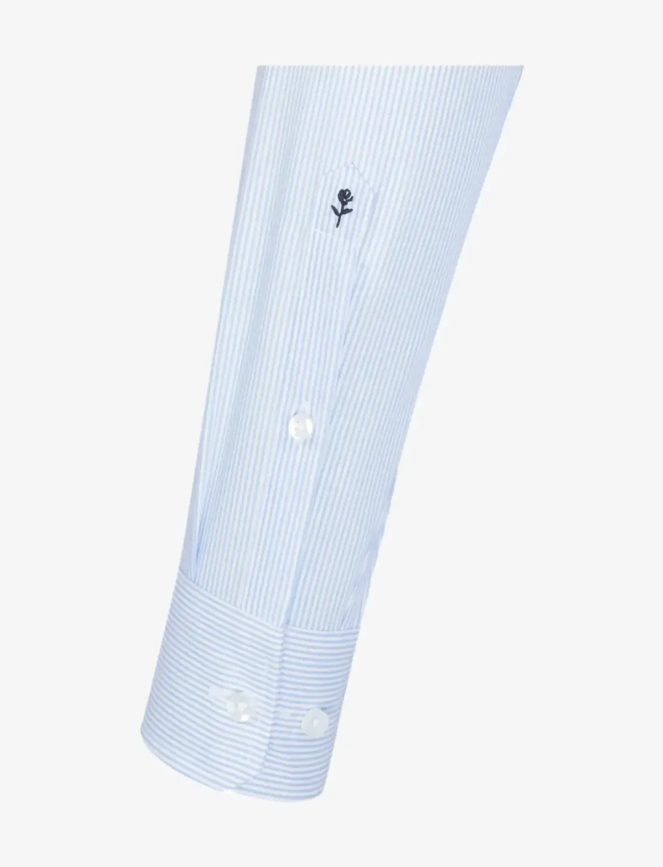 Seidensticker - Business Kent 108 1/1 - randiga skjortor - light blue - 4