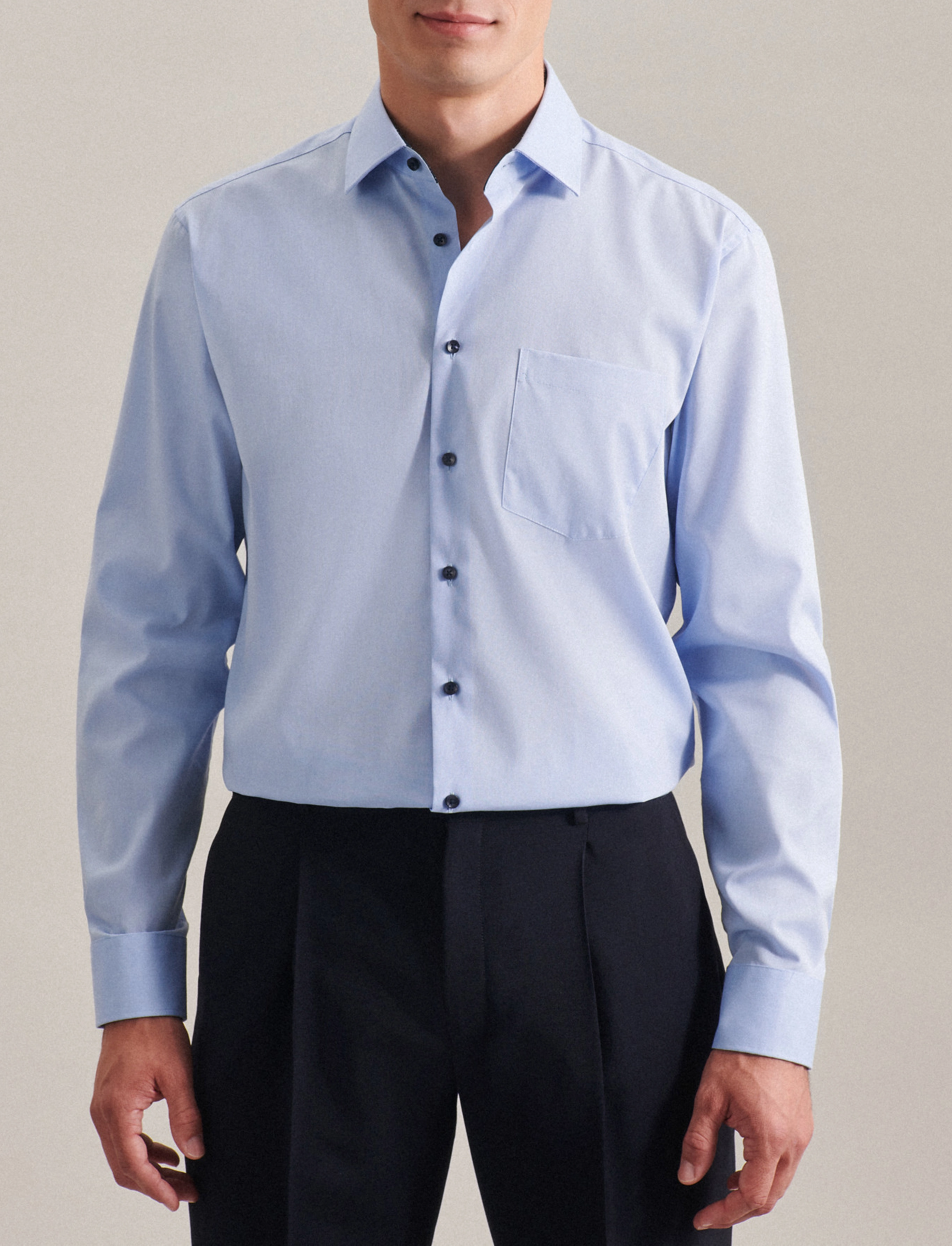 Seidensticker Business Kent Patch12 - Skjortor - LIGHT BLUE / blue