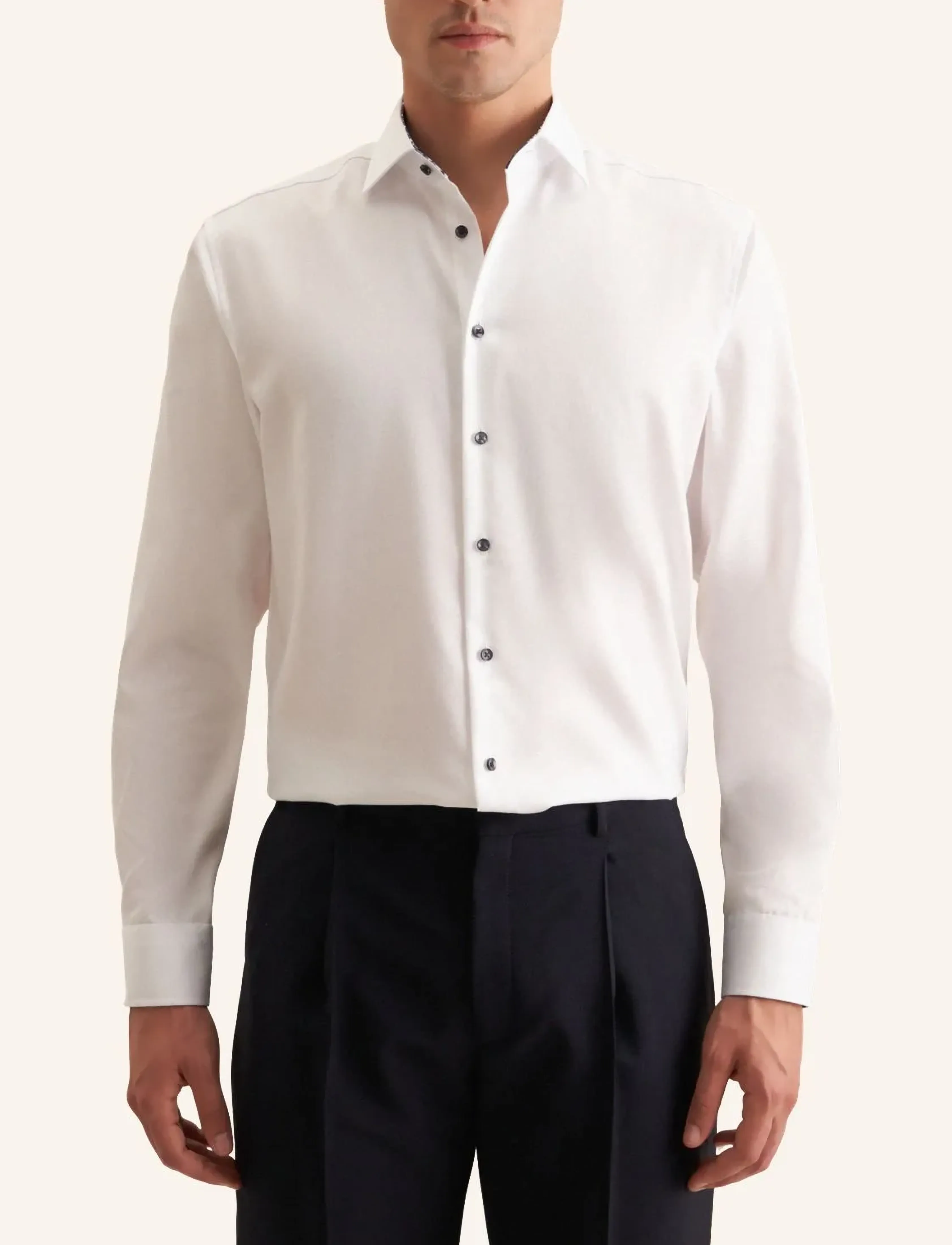 Seidensticker Business Shirt Regular, 47, White, Skjorter > Business, Herre