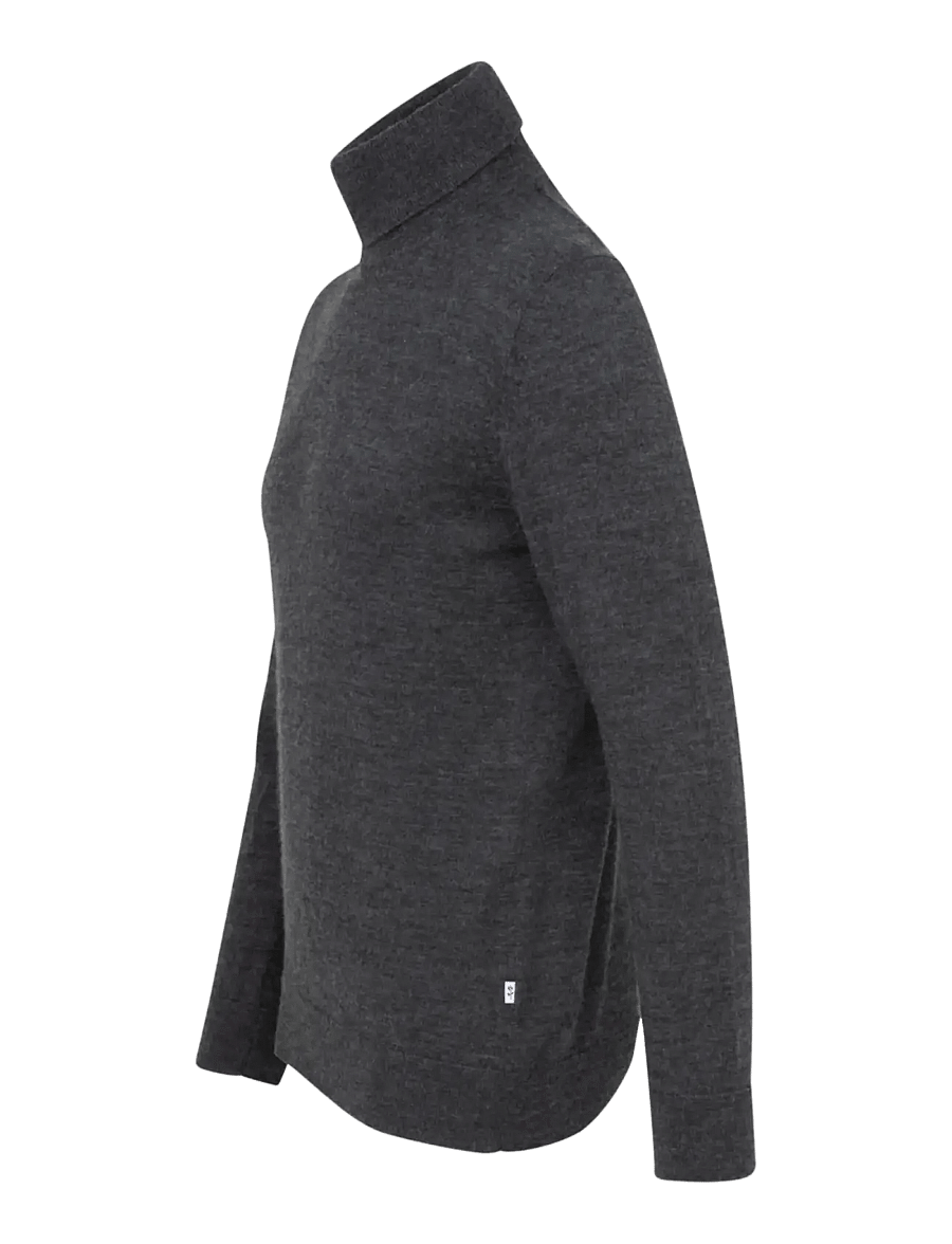 Seidensticker - Sweater knit Regular - rullekraver - anthrazit mÉlange - 2
