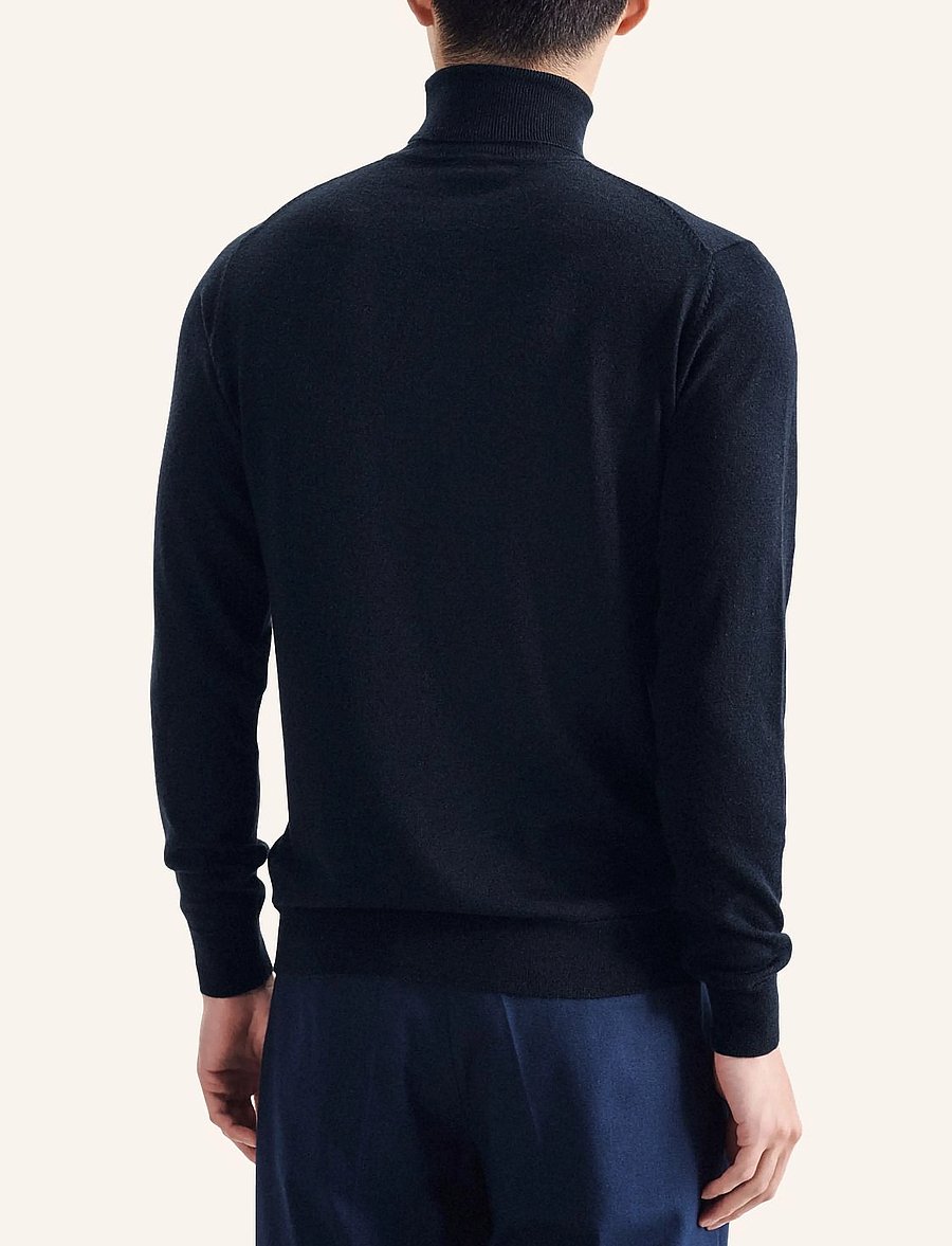 Seidensticker - Sweater knit Regular - turtlenecks - deep navy - 2