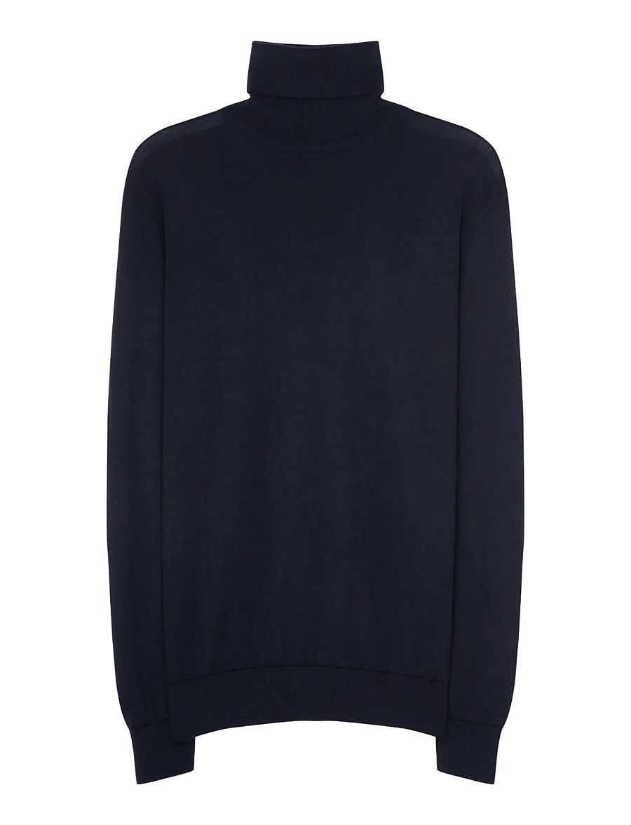 Seidensticker - Sweater knit Regular - turtlenecks - deep navy - 1