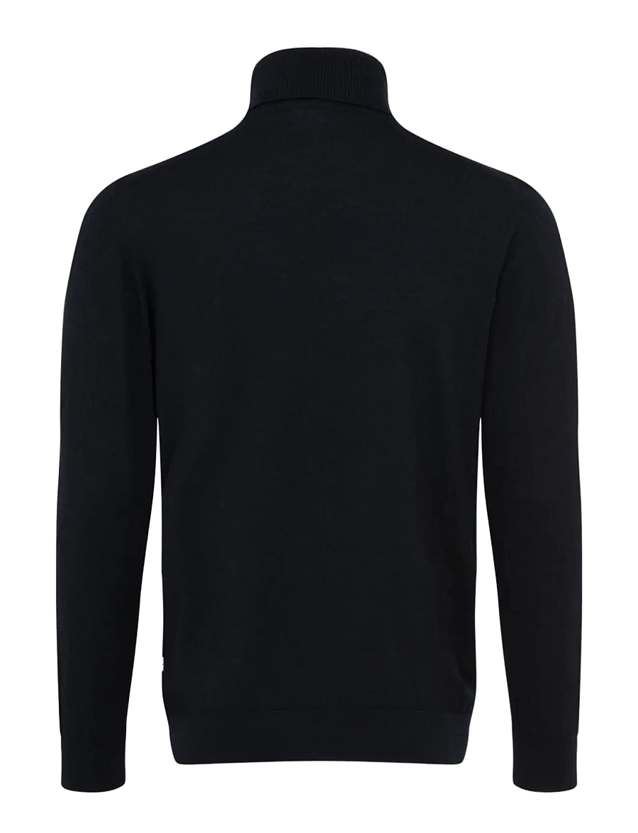 Seidensticker - Sweater knit Regular - rullekraver - real black - 1