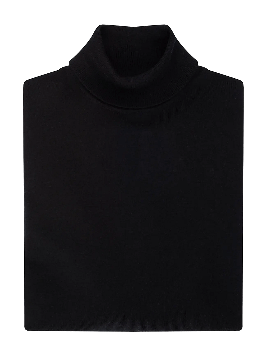 Seidensticker - Sweater knit Regular - rullekraver - real black - 3
