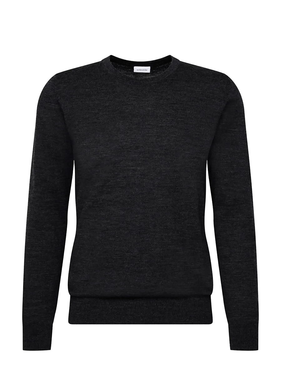 Seidensticker - Sweater knit Regular - rund hals - anthra melange - 0