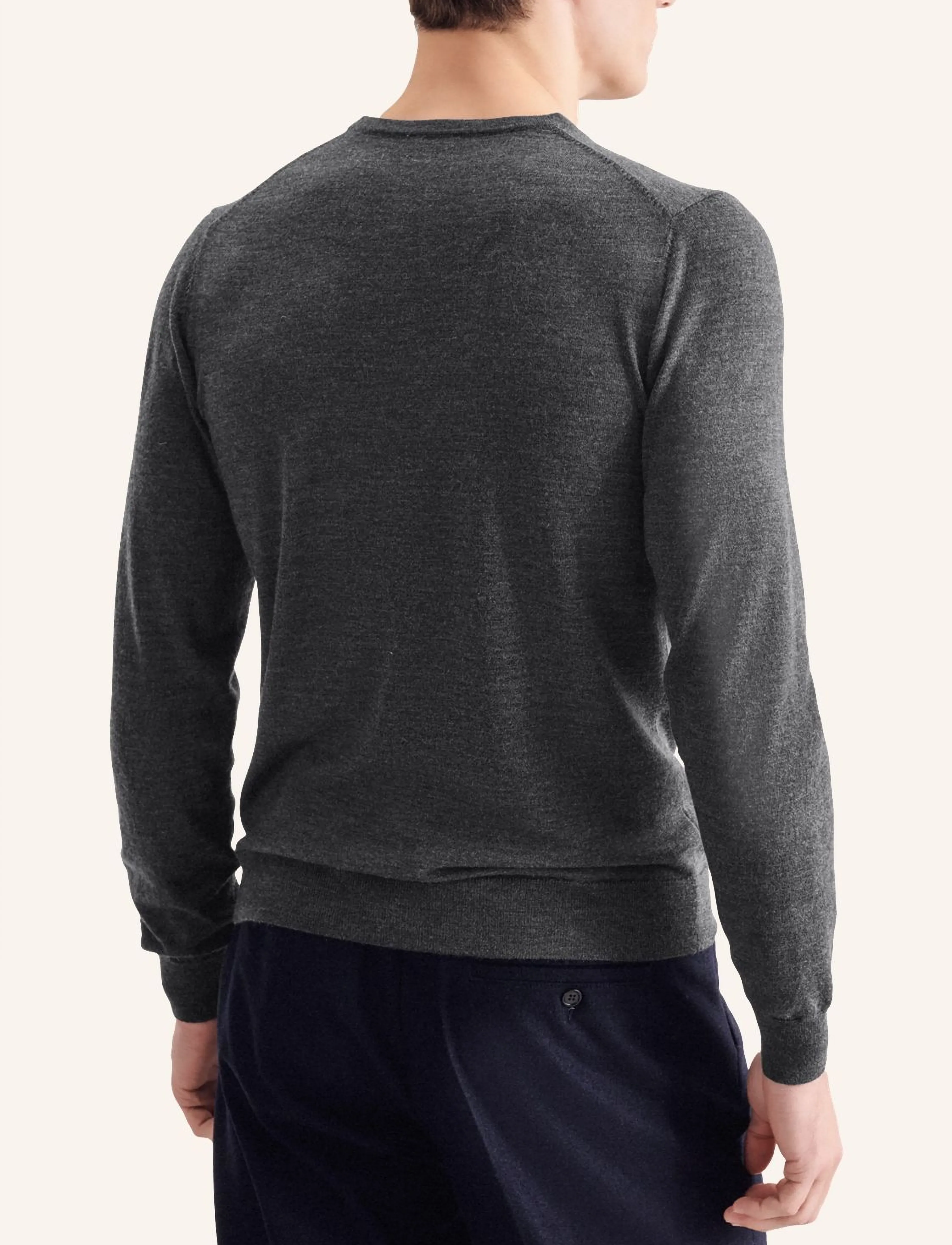 Seidensticker - Sweater knit Regular - rund hals - anthra melange - 4
