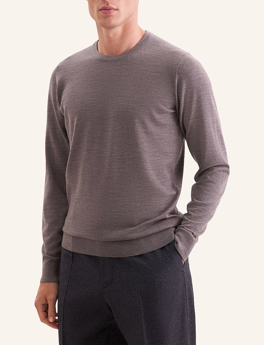 Seidensticker - Sweater knit Regular - rundhals - nougat mÉlange - 3