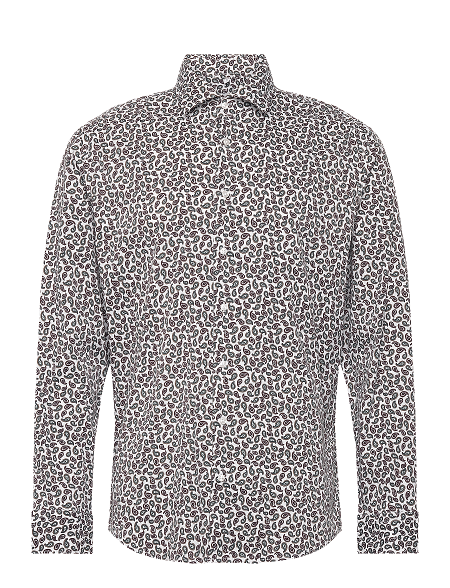 Seidensticker - Performance shirt Slim - mønstrede skjorter - dark red - 1
