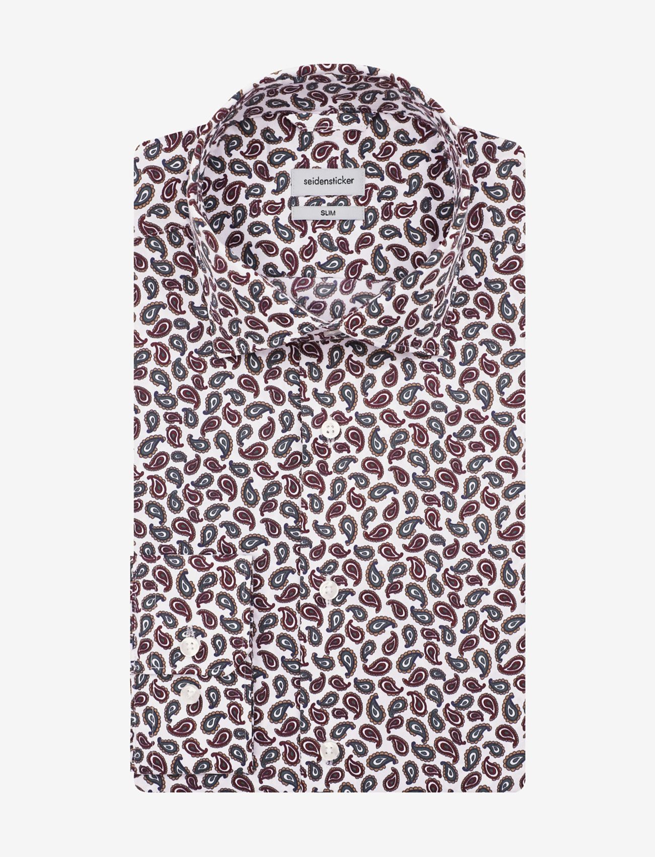 Seidensticker - New Kent - mönstrade skjortor - dark red - 3