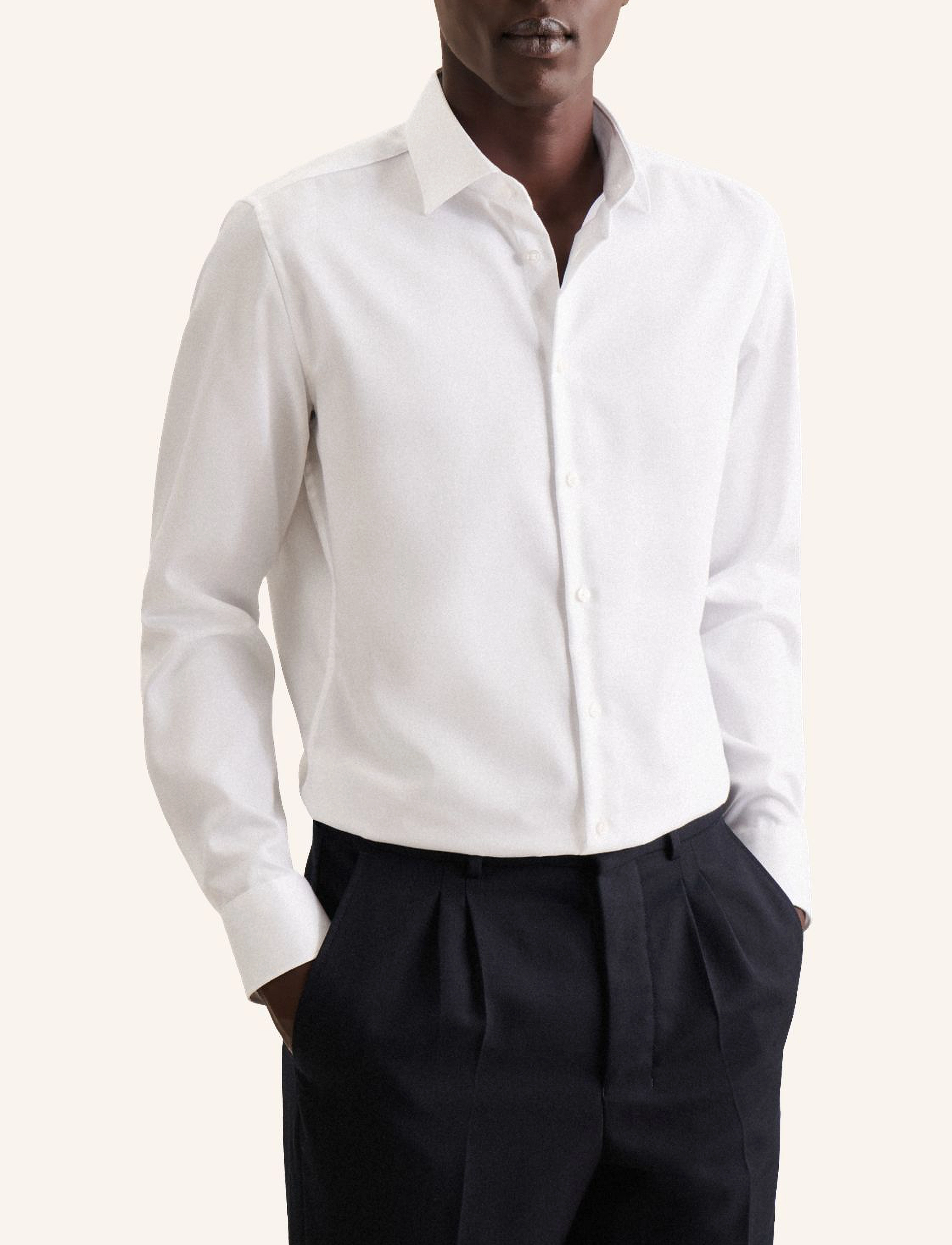 Seidensticker Business Shirt Slim, 43, White, Skjorter > Business Shirts, Herre