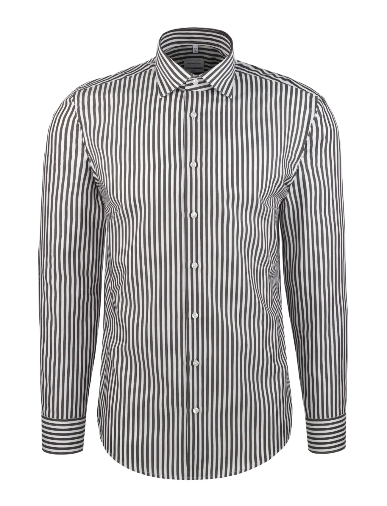 Seidensticker New Kent 98 - Skjortor - DARK BROWN / white