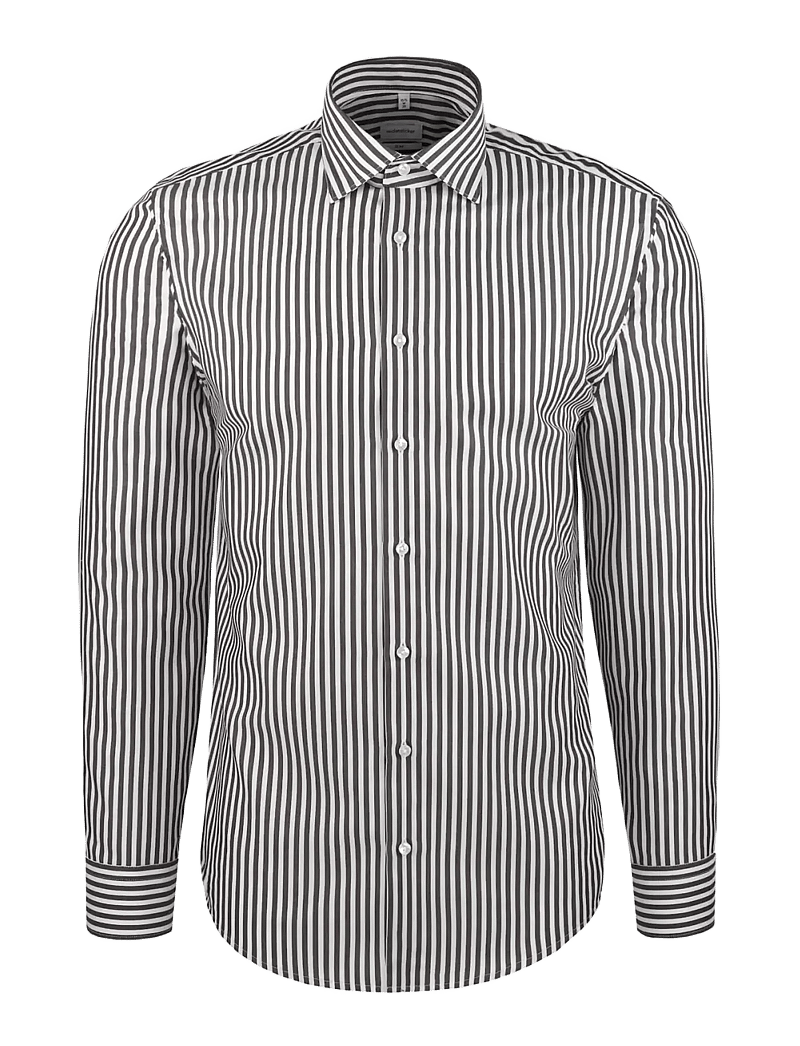 Seidensticker - New Kent 98 - randiga skjortor - dark brown - 0