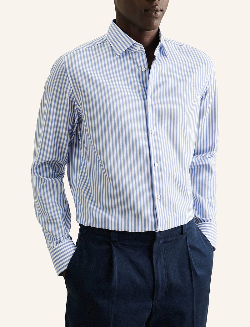 Seidensticker - CITYHEMDEN 1/1 ARM - striped shirts - mid blue - 0