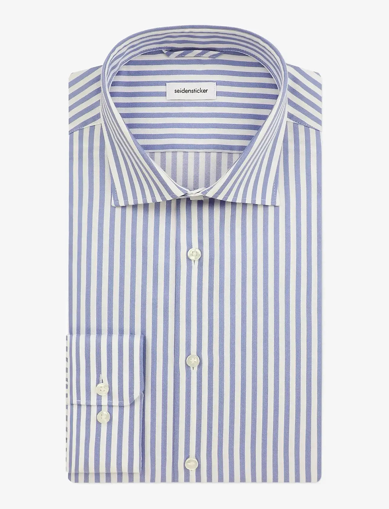 Seidensticker - New Kent 98 - stribede skjorter - mid blue - 2