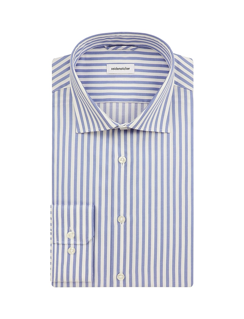Seidensticker - CITYHEMDEN 1/1 ARM - striped shirts - mid blue - 4