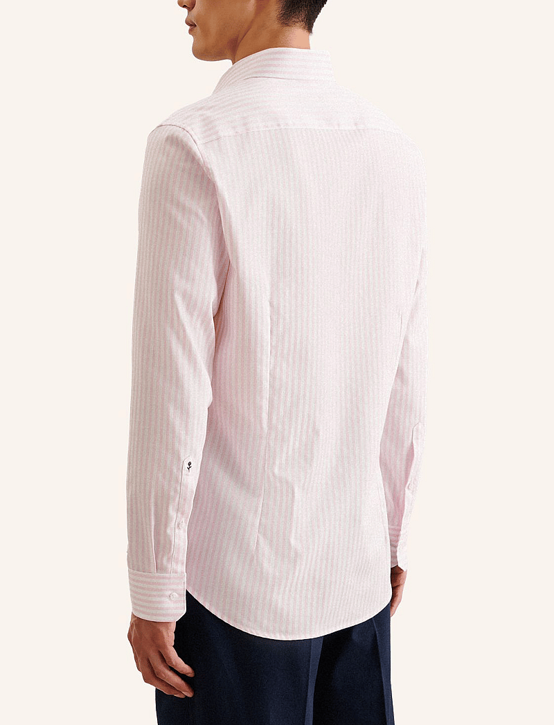 Seidensticker - New Kent 98 - stribede skjorter - pink - 4