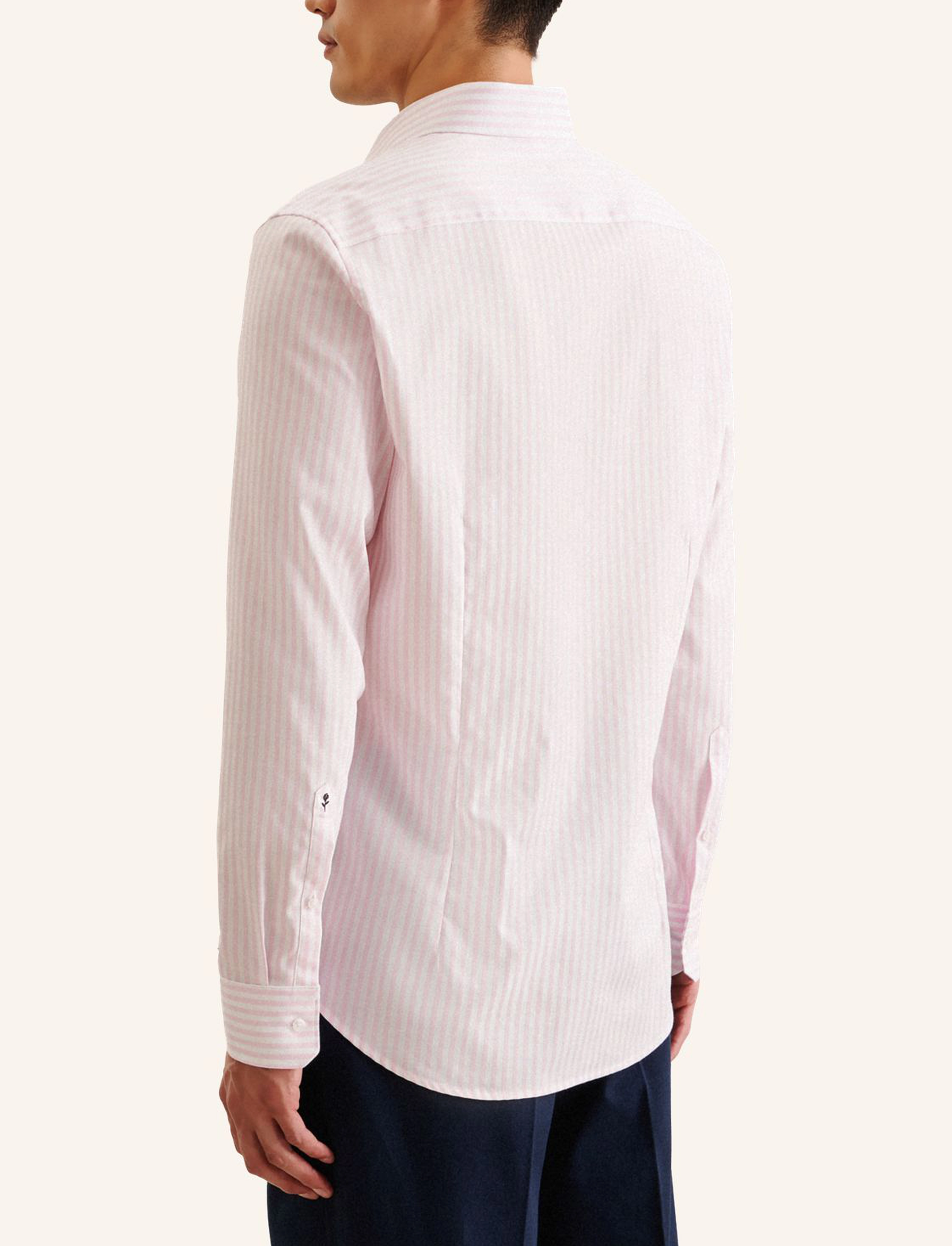Seidensticker - Business shirt Slim - stribede skjorter - pink - 4