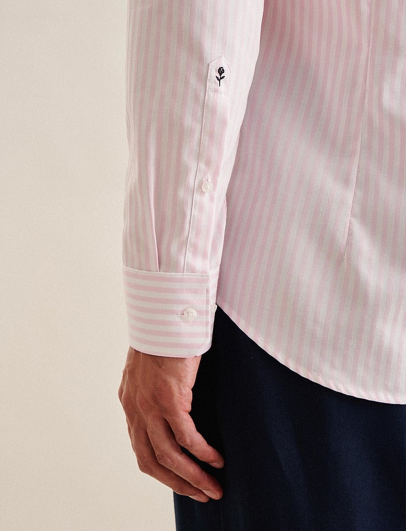 Seidensticker - New Kent 98 - stribede skjorter - pink - 5