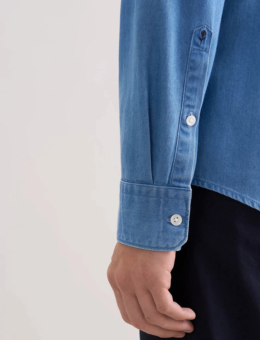 Seidensticker - Denim shirt Slim - jeanshemden - blue - 4